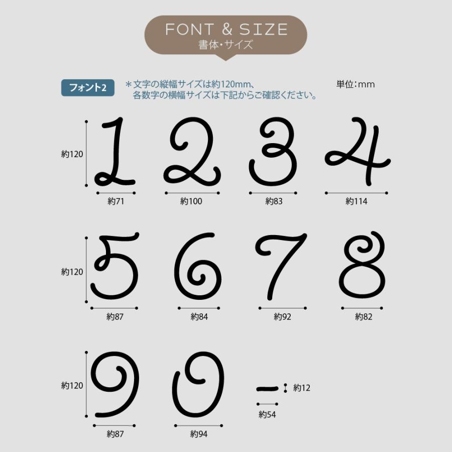 ステンレス製 ナンバー DIY 高級感のある数字サイン マット