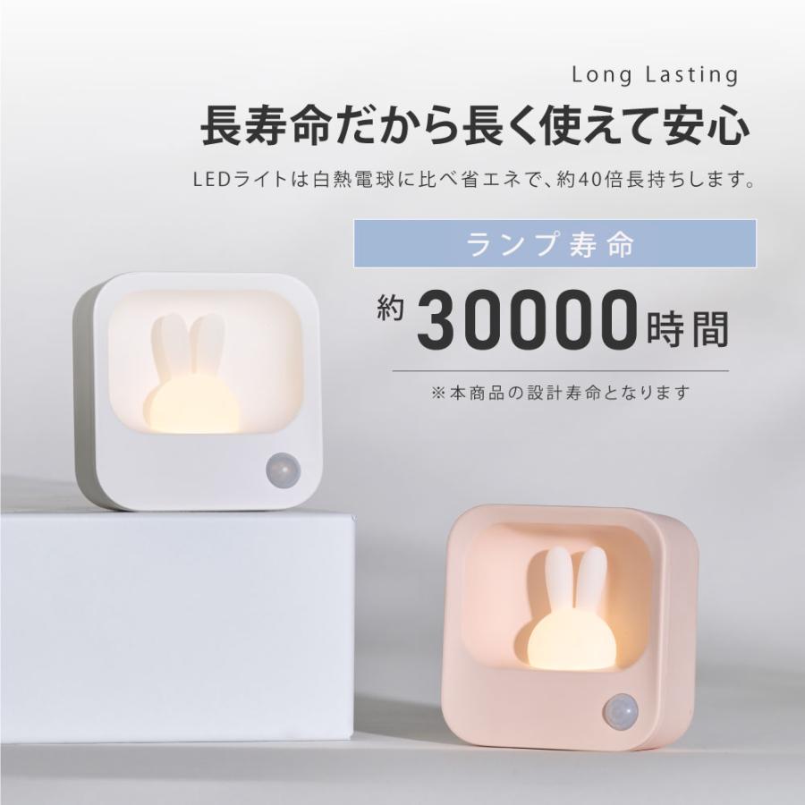 ナイトライト 人感センサー 付き LED ライト 自動点灯 ウサギ 授乳