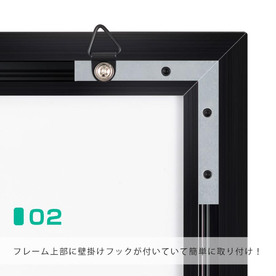A1タイプ ポスターフレーム LED内照式 美品 LEDポスターパネル 看板 W61.2xH86xD1.6cm ポスターフレーム シルバー