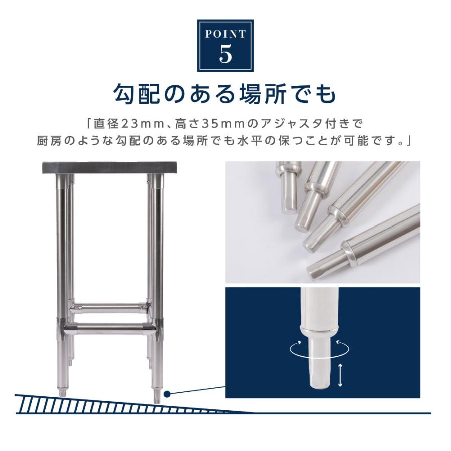日本製造 三方枠 ステンレス 作業台 業務用 コンロ台 高さ800mm
