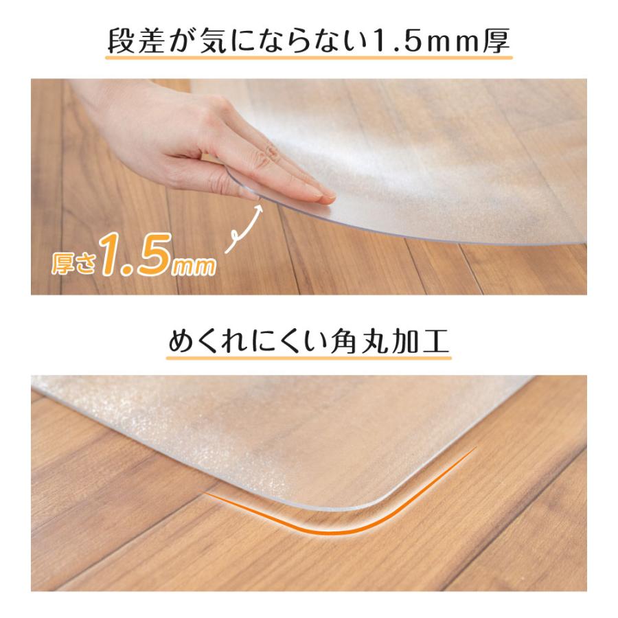ダイニングマット クリア マット オーダー デスクマット 透明 防水 床