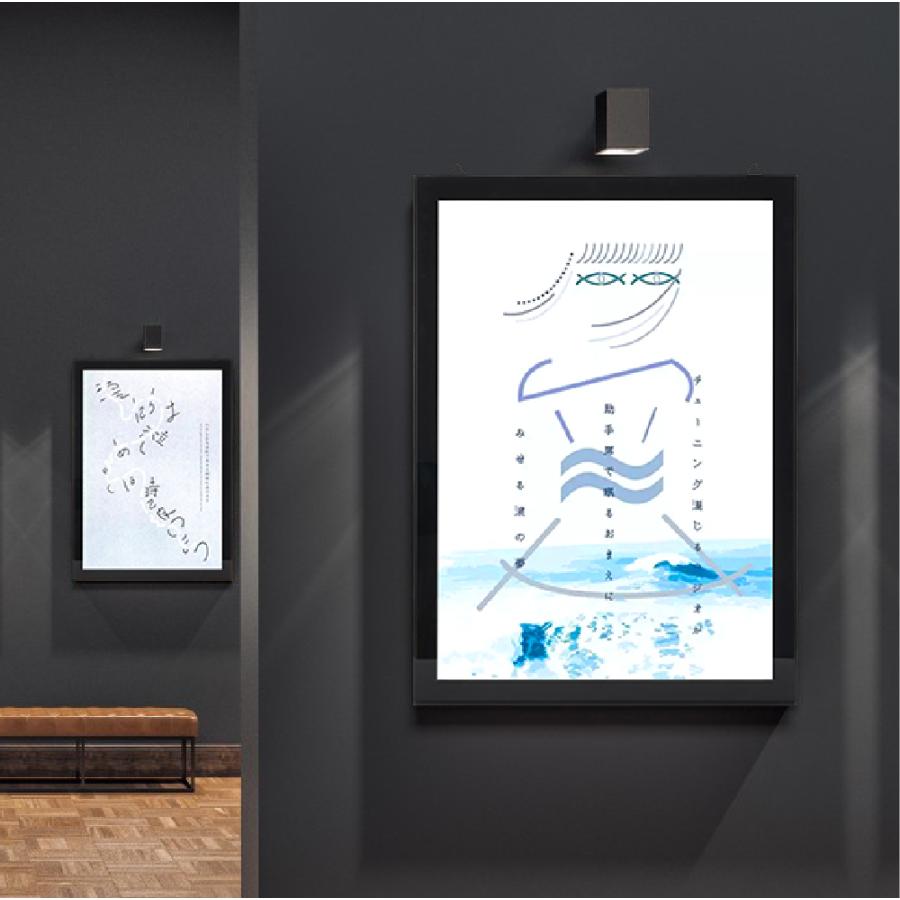 LEDポスターパネル パネル看板 ポスターフレームW63.2xH87.8xD2