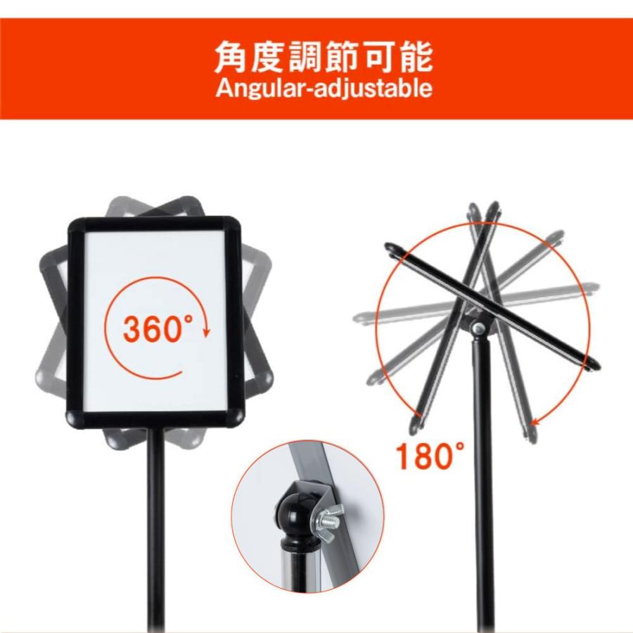 サインキングダム ポールサイン 1本ポールスタンド 伸縮式ポール