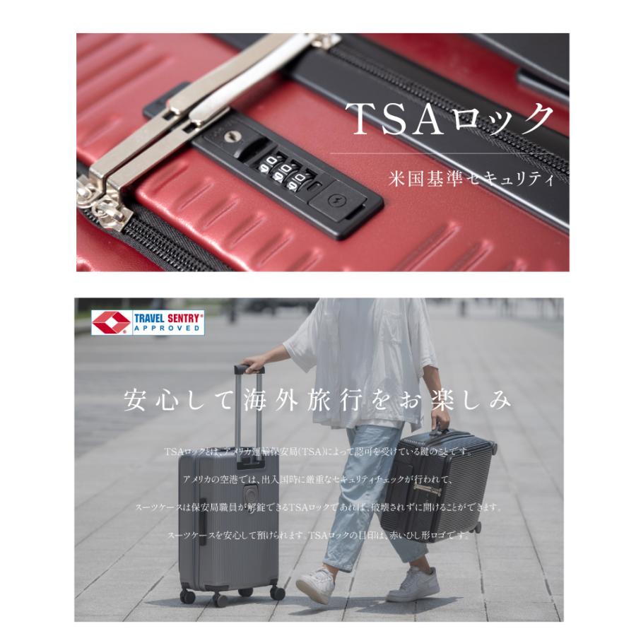 スーツケース 前開き 仕様変更 USBポート付き キャリーケース S/M