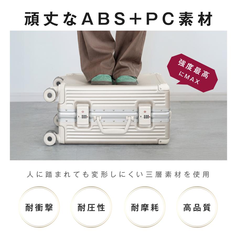 スーツケース フレームタイプ 機内持込可能 S/Mサイズ 多機能 キャリー