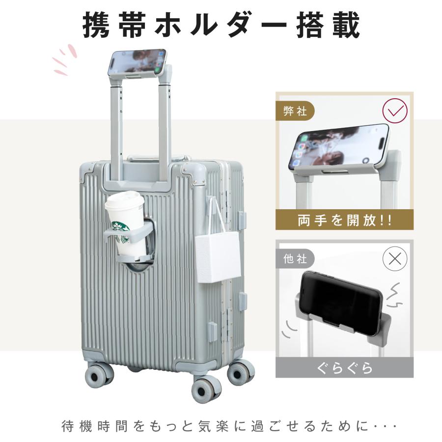 スーツケース フレームタイプ 機内持込可能 S/Mサイズ 多機能 キャリー