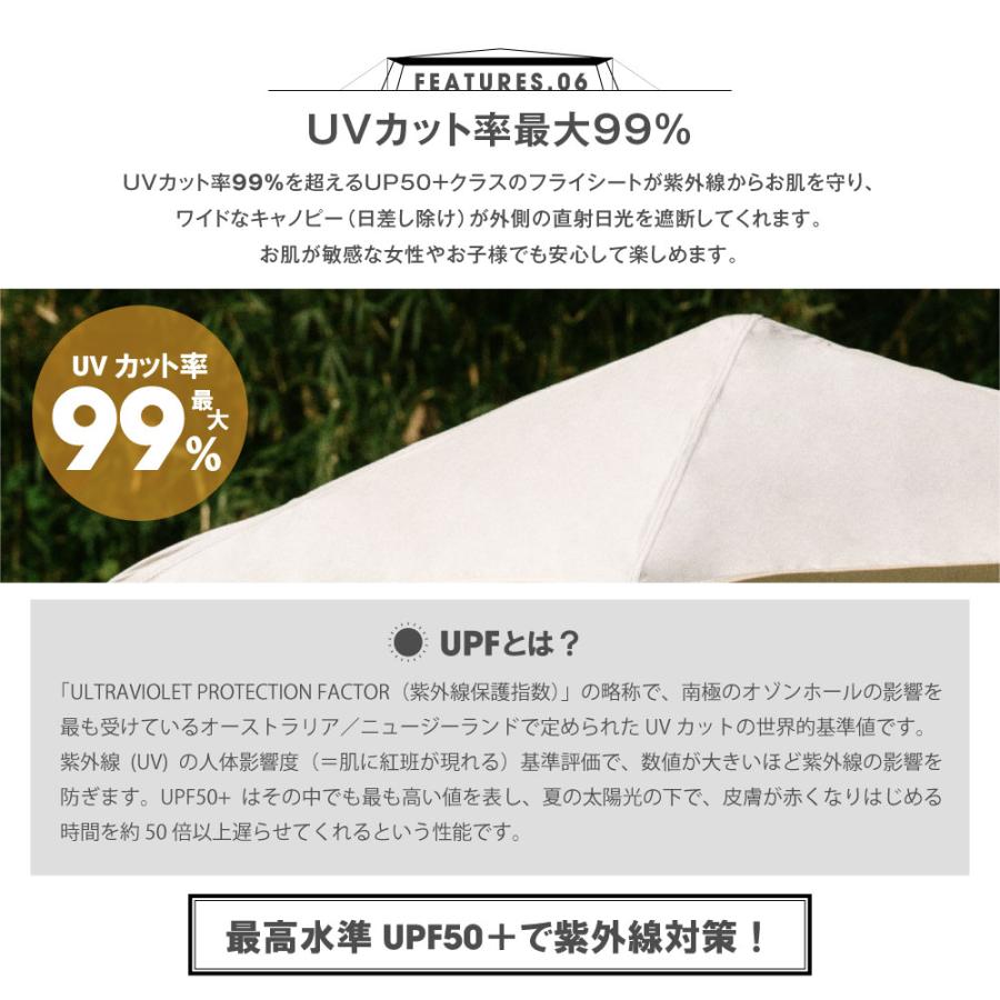 【ランキング1位獲得】 ワンタッチテント 2way ドームテント テント 折り畳み 4人用 2人用 軽量 組立簡単 uvカット 収納袋付き South Light あすつく sl-zp200｜signkingdom｜10