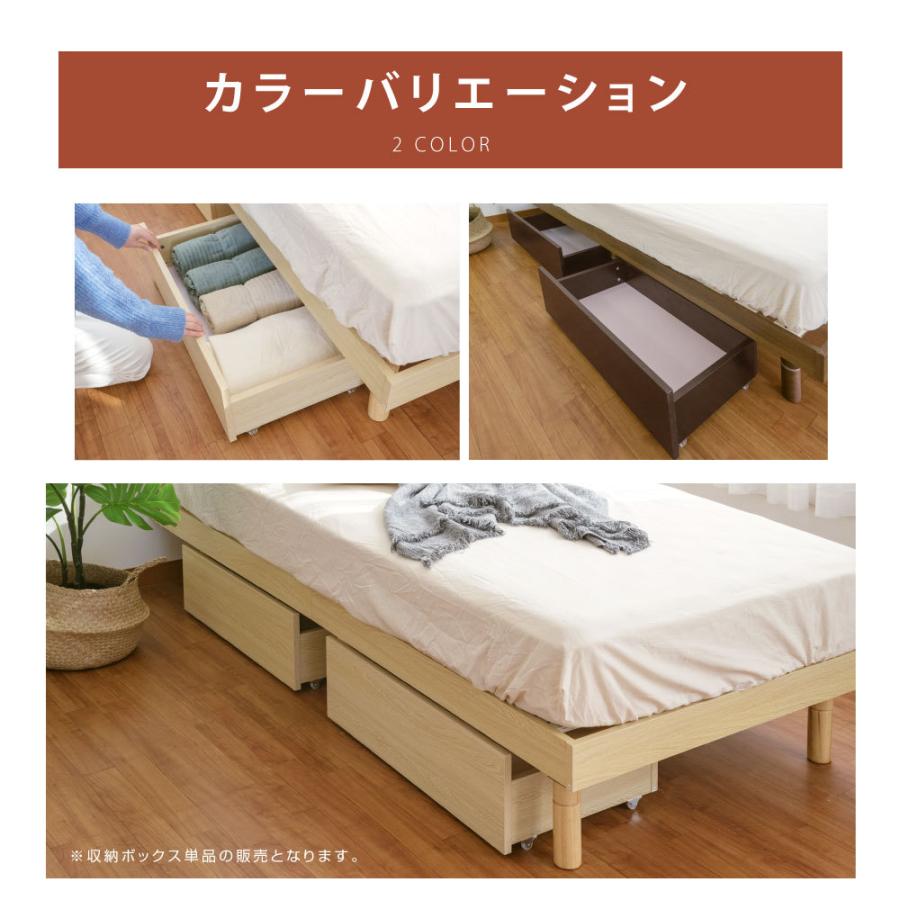 ベッド下 収納ボックス 2個セット 高さ21cm キャスター付き