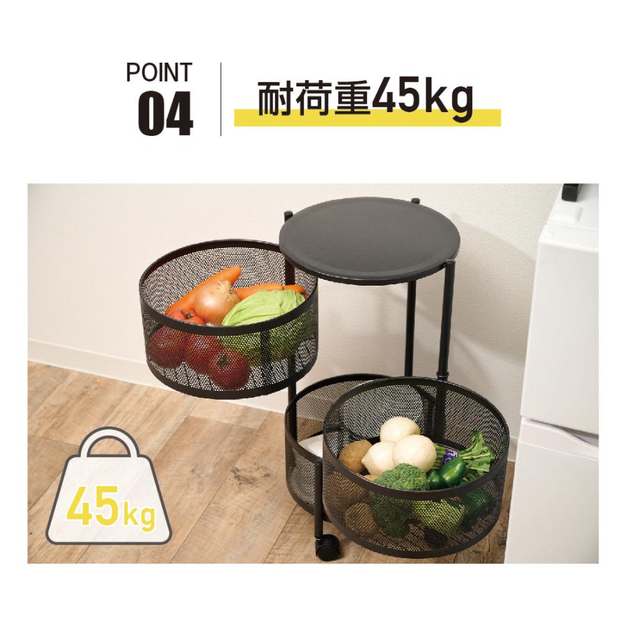 回転 収納ラック 小物入れ 5段キャスター付き天板付き 楽天市場】収納ラック 収納棚 回転式 移動便利 5段設計