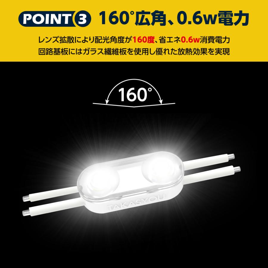 サインキングダム 新商品 LEDモジュール レンズ一体式 2灯タイプ IP67