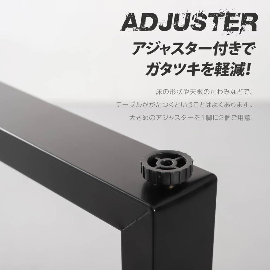 テーブル脚 鉄製フィッティング 2点セット 家具部品の交換用脚 頑丈な