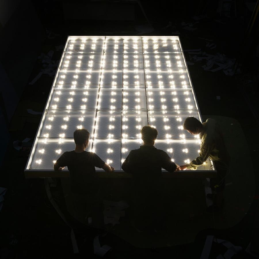 代引き不可】 看板 LEDファサード/壁面看板 薄型内照式 W600mm×H600mm