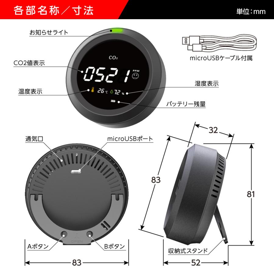 あすつく 限定ポイント５倍up Co2濃度測定器 Co2センサー 空気汚染測定器 二酸化炭素濃度計 Co2モニター Co2測定計 空気質検知器 コロナ対策 Xmonitor R1 サインキングダム 通販 Paypayモール