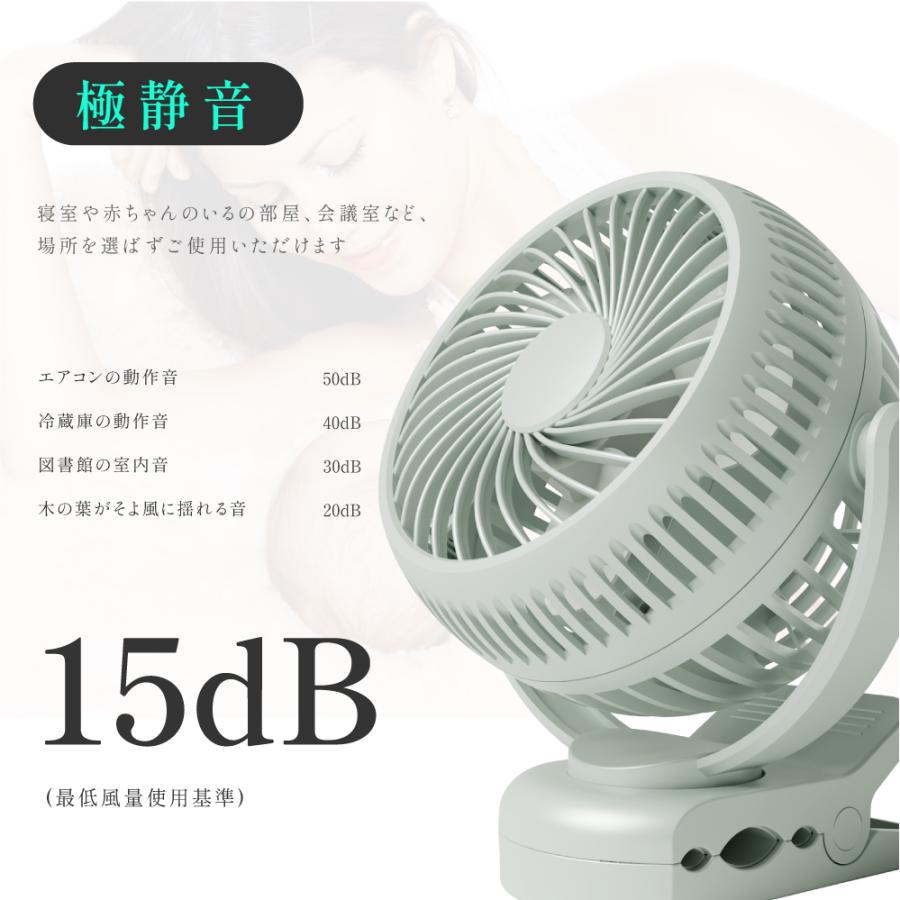 USB扇風機 充電式 クリップ型 風力調節可能 充電式扇風機 クリップ式 卓上 扇風機 スタンド式 静音 風量3