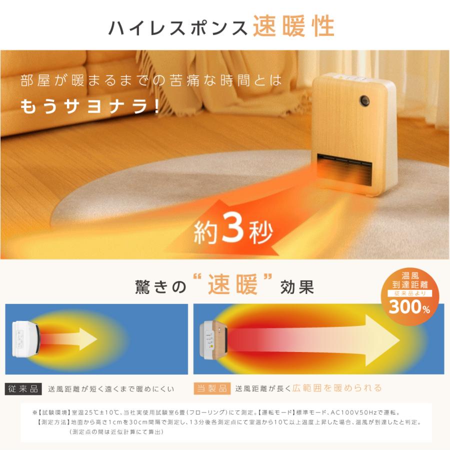 セラミックヒーター 人感センサー タッチパネル 小型 足元 ヒーター 速暖 卓上 ヒーター 電気ファンヒーター 電気ストーブ おしゃれ 軽量 暖房器具 自動転倒OFF |  | 07