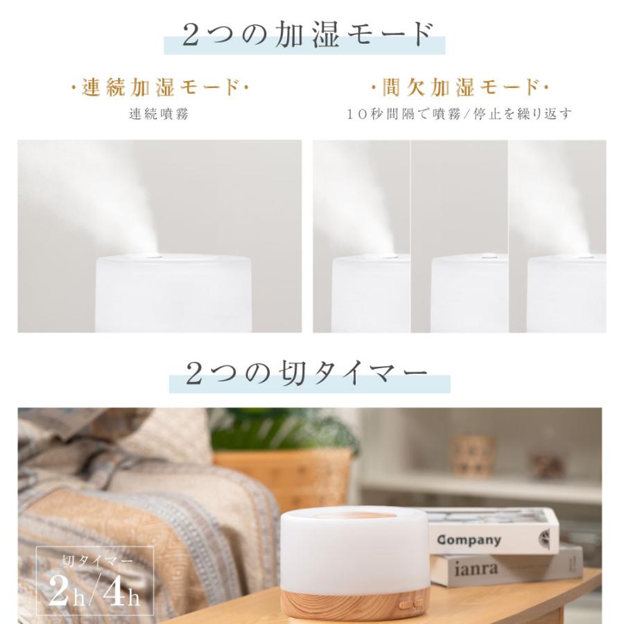 【新品未使用】ホワイト 卓上置き型加湿器 アロマ対応 コンパクト加湿器 超音波式 AND・DECO 加湿器 卓上 コンパクト 超音波式 おしゃれ 大容量 超