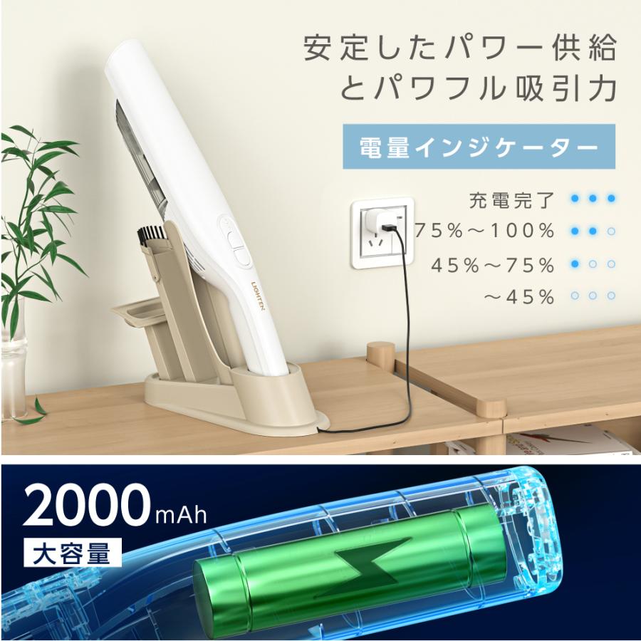 掃除機 コードレス サイクロン式 スタンド付き 強力吸引 12000pa 静音