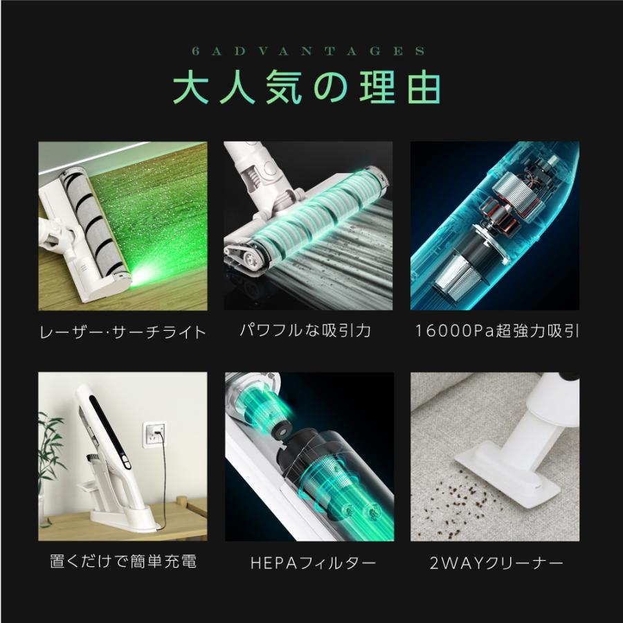 掃除機 強力吸引 サイクロン ハンディ掃除機 置くだけ充電 静音