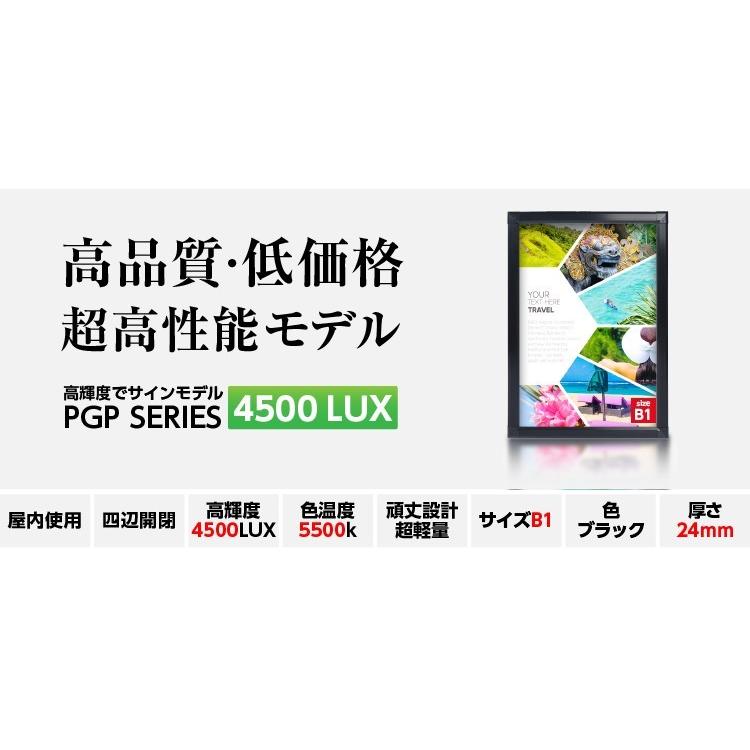 サインキングダム 看板 LEDパネル看板 屋内使用 四辺開閉 LEDポスター