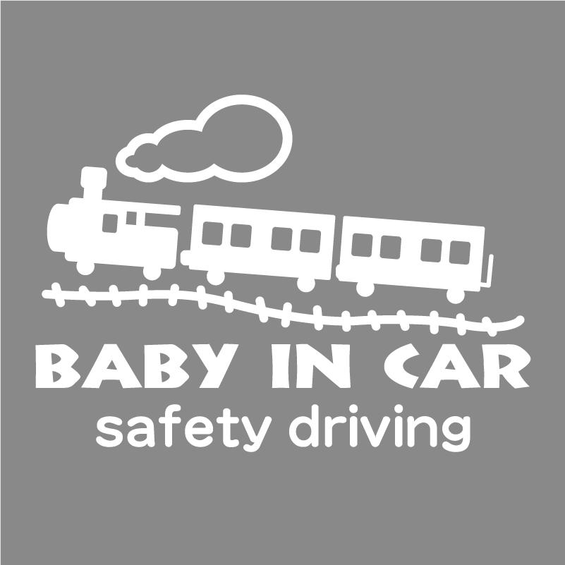 baby child in car  ステッカー  赤ちゃんが乗ってます・子供が乗ってます　車 カー CAR ステッカー シール　列車｜signs｜02