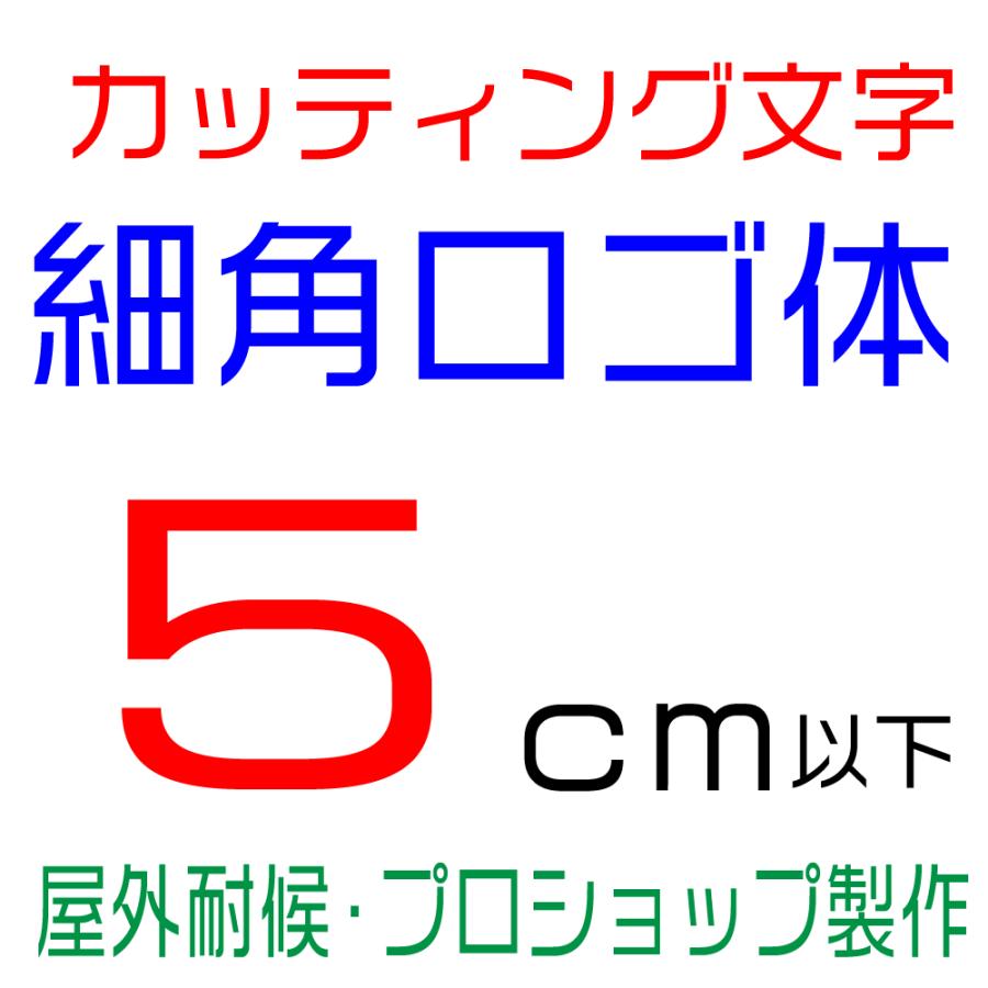 屋外耐候 細角ロゴ体 5ｃｍ以下　カッティング文字 カッティングシート カッティングシール 切り文字 文字 ステッカー 文字ステッカー ★表札、看板、車★｜signs