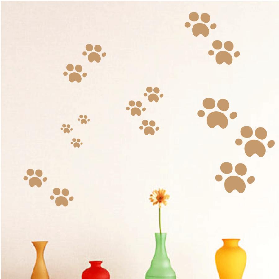 肉球ステッカー デザイン 12 あしあと ステッカー 犬 猫 肉球 ウォールステッカー ウインドウステッカー シール Nikukyuu 12 デザイン工房 文字 ステッカー 通販 Yahoo ショッピング