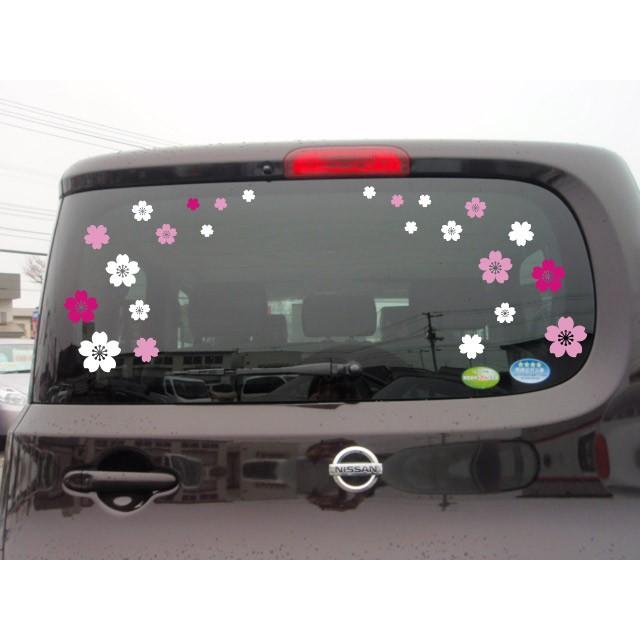 Car 車 ステッカー 桜 1 車 窓 給油口 さくら サクラ 花びら 桜花 デザイン ウォールステッカー ウィンドウステッカー シール Sakura Car 1 デザイン工房 文字 ステッカー 通販 Yahoo ショッピング