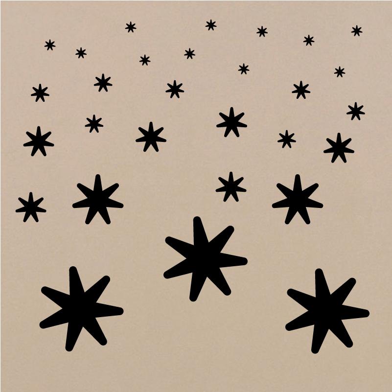 たくさんの 星 星型 ウォールステッカー ウインドウステッカー STAR