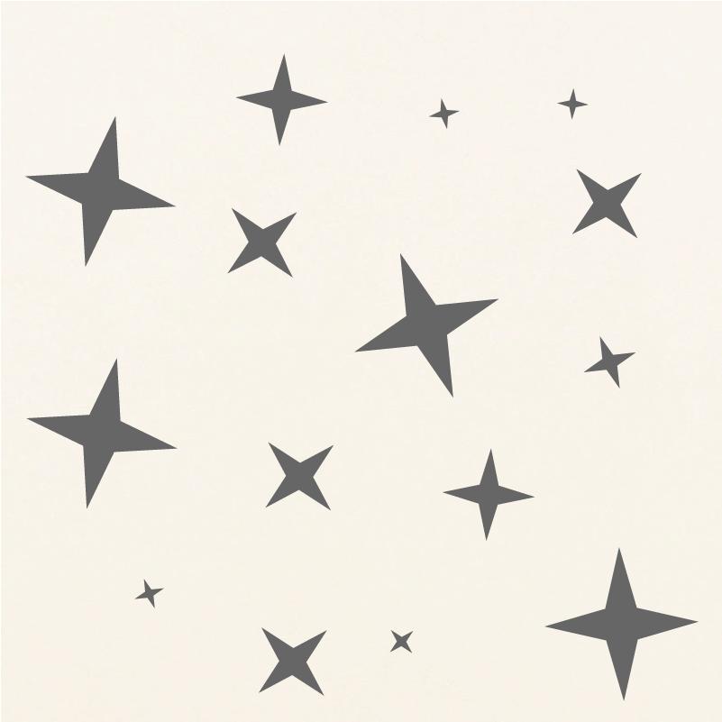 たくさんの 星 星型 ウォールステッカー ウインドウステッカー STAR