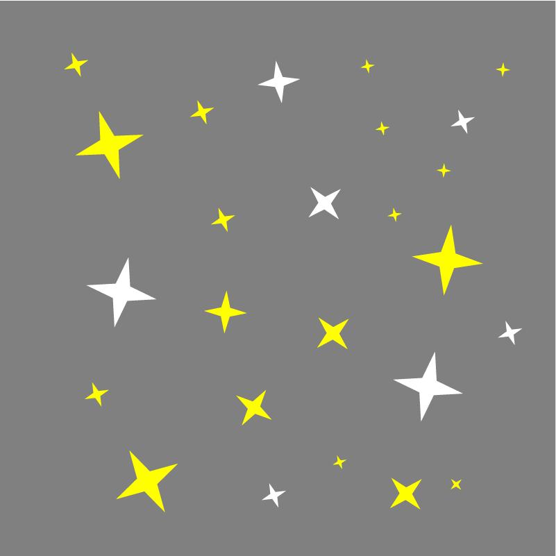 たくさんの 星 星型 ウォールステッカー ウインドウステッカー STAR