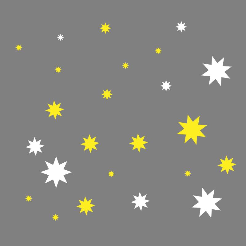 たくさんの 星 星型 ウォールステッカー ウインドウステッカー STAR