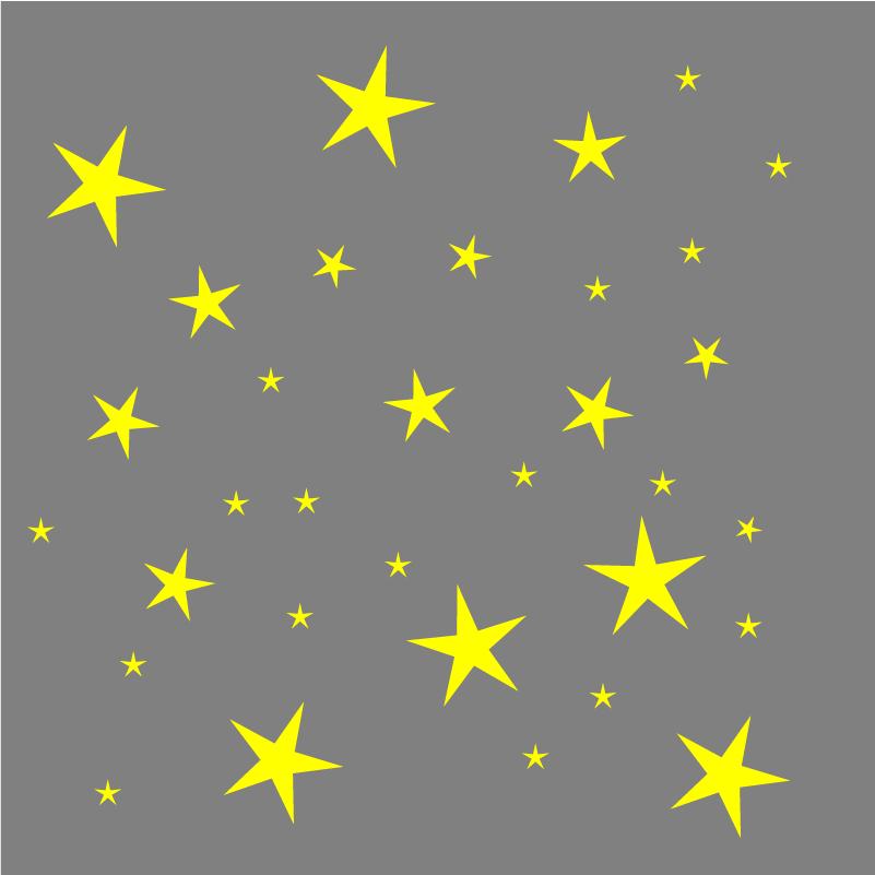 たくさんの 星 星型 ウォールステッカー ウインドウステッカー STAR