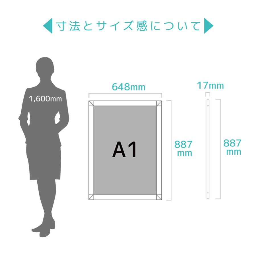 看板 ポスター ポスターフレーム 印刷 ポスターパネル 店舗装飾 カフェ 飲食店 ｜グリップフレーム ポスター印刷セット A1（ 看板＋合成紙ポスター印刷） | サインスタイル | 04
