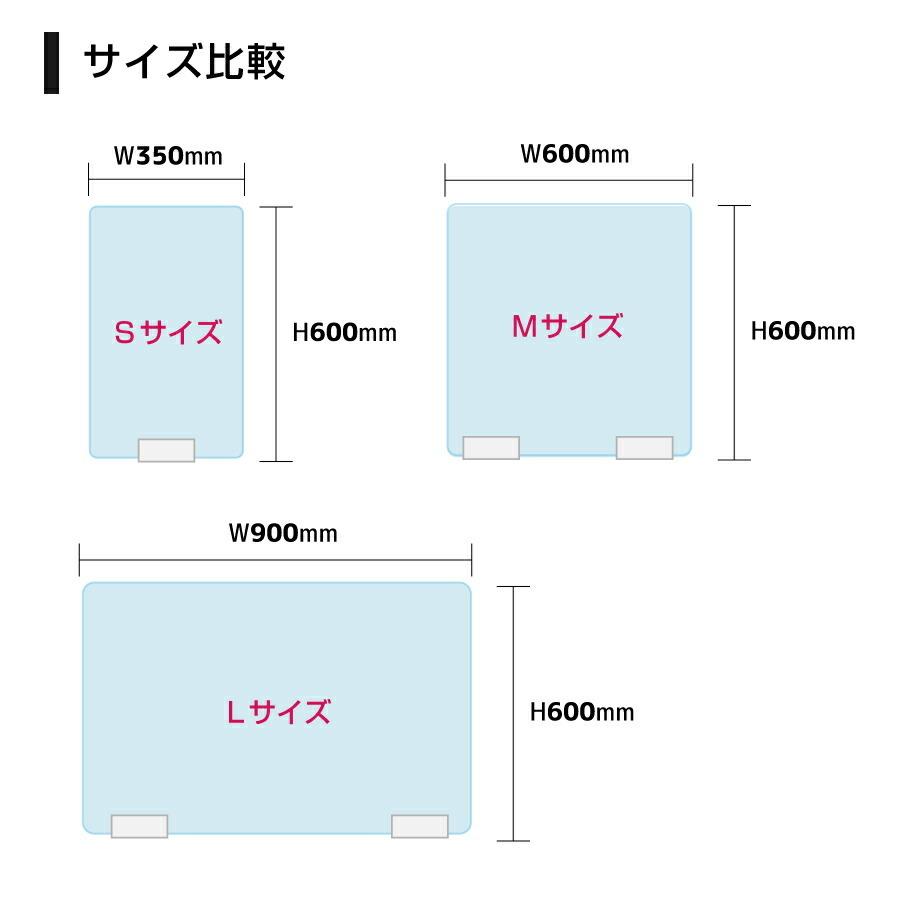 パーテーション パーティション アクリル 間仕切 オフィス 衝立 アクリル板 H600 W900 飛沫防止｜パーテーション プラスチックスタンドタイプ Lサイズ｜signstyle-y｜04