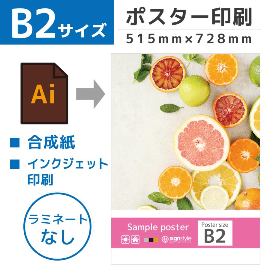 ポスター b2 デザイン製作 看板 メニュー 印刷 プリント イベント 販促