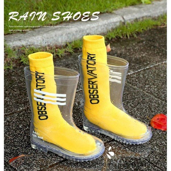キッズレインブーツ 子供用 男の子 女の子 ジュニア 長靴 クリア レインブーツ オシャレ 可愛い 撥水 雨靴 滑りにくい ラバーシューズ 防水 半額
