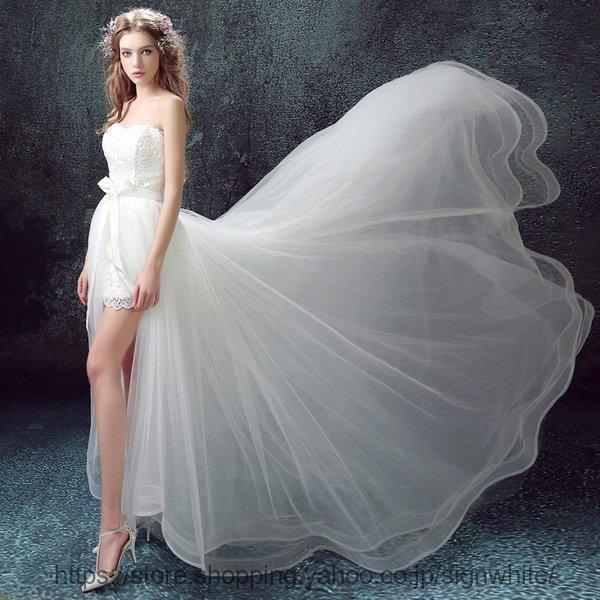 格安 ウエディングドレス 二次会ドレス 花嫁 正規品販売 結婚式 2way ベアトップ フォーマルドレス 花嫁ロングドレス パーティードレス