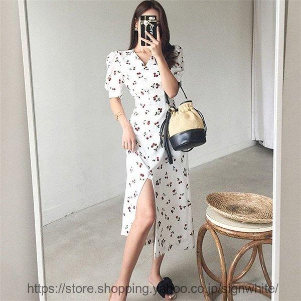 在庫限り ワンピース 30代 大人 お出かけ 通勤 大きいサイズ Aライン チェリー柄 ワンピース 半袖 上品 レース きれいめ膝丈ワンピース 春夏 ワンピース 40代 レディース ワンピース サイズ L Www Benturan Pkr Ac Id