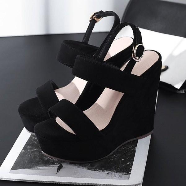 新発売 サンダルレディース黒走れる 厚底ウェッジソールウェッジソールシューズフォーマルパーティーパンプスハイヒールストラップ通勤旅行二次会結婚式代30代40代 サンダル プレゼントラッピングの場合 00円料金追加致します Www Sustentec Com Br