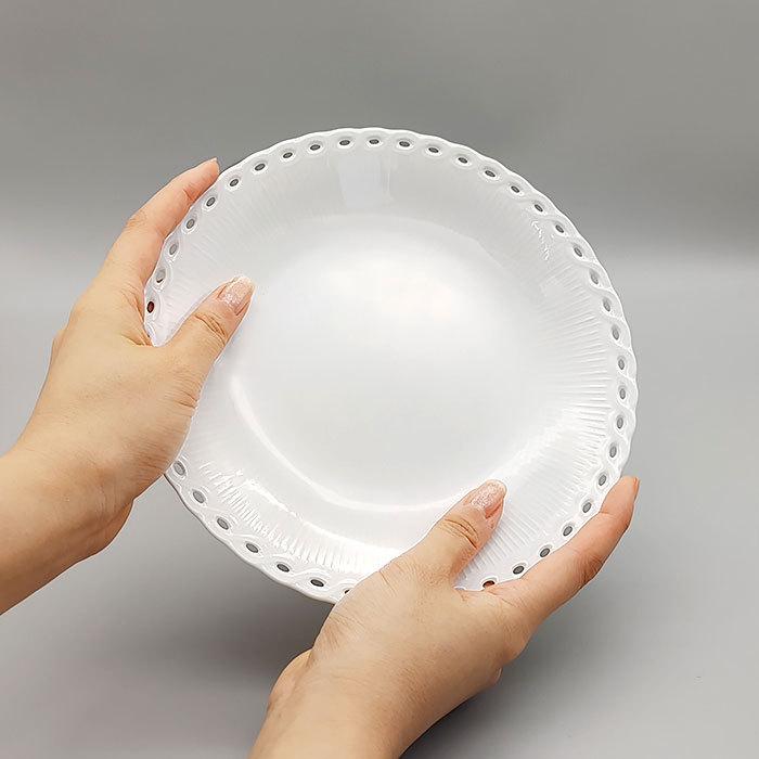 YW クリスティーヌ プレート 21cm 日本製 美濃焼 陶器 洋食器 白い食器 大皿 盛り皿 ポーセリンアート 絵付け用 :802001:四器f-seasons  - 通販 - Yahoo!ショッピング