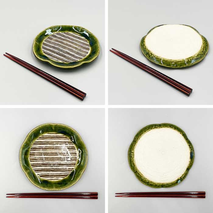 萌えみどり 丸皿3柄セット 瀬戸焼 和食器 食器 食器セット