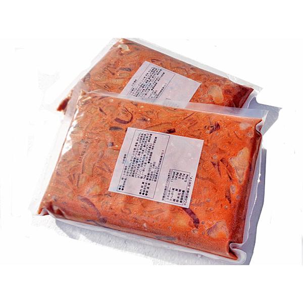 函館造りいか塩辛 2kg(1kg×2個) 国内産スルメイカ使用 業務用 イカ惣菜、加工品