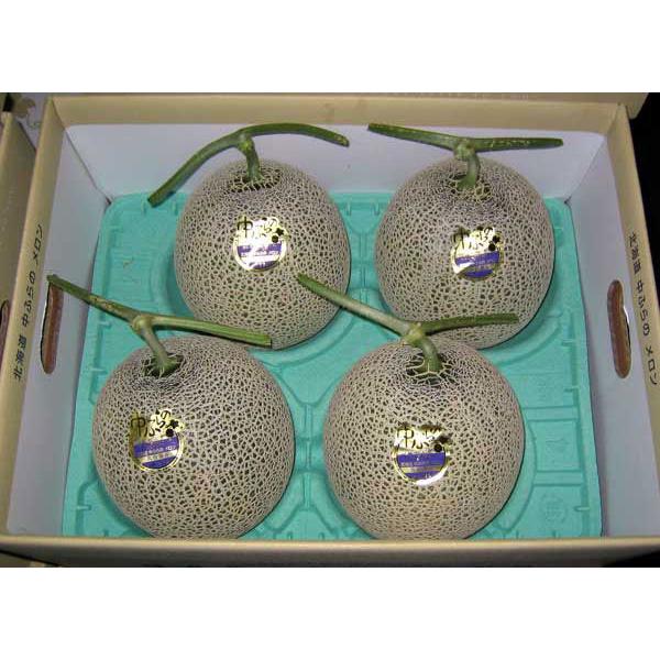 富良野メロン 秀 8kg 大玉 2kg 4玉 北海道産 めろん 出荷時期 7 9月 アウトレット 送料無料