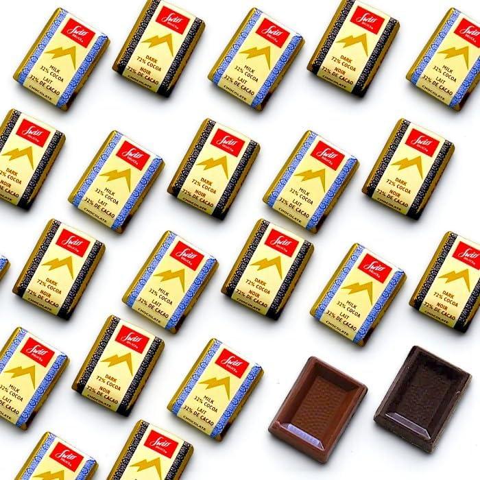 スイスデリス チョコレート 50枚 (ダーク25枚、ミルク25枚)の