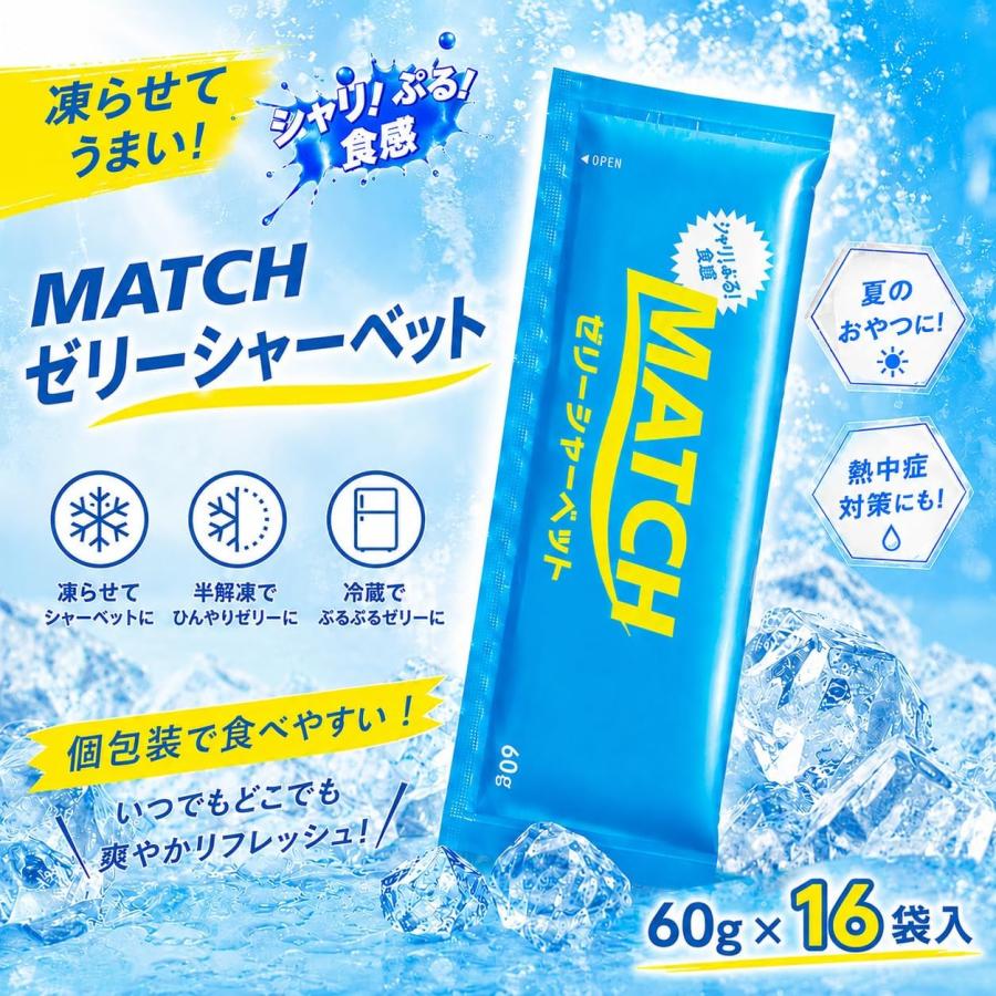 大塚食品 MATCH ゼリーシャーベット 60g×16袋 パウチ シャーベット