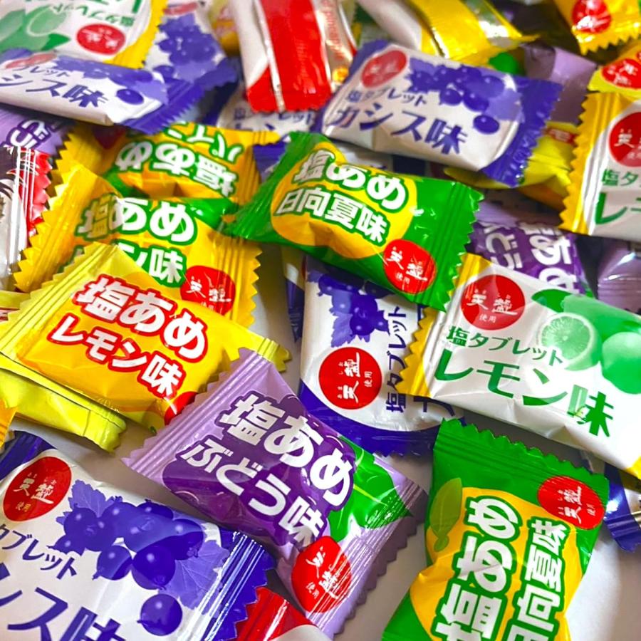 熱中対策 塩あめ 塩タブレット 7種ミックス 600g (約180粒) 塩飴 業務用 熱中症 熱中症対策 の商品画像