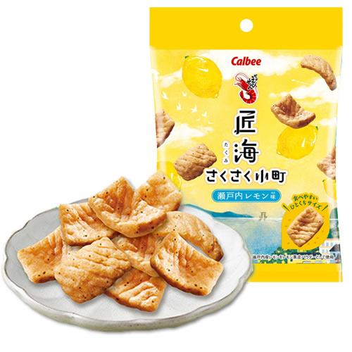 子供会 景品 お菓子 せんべい かっぱえびせん匠海 さくさく小町 瀬戸内レモン味 海人の藻塩味 食べ比べ 2種類 12個セット(28212-28213-12set)｜sikitari｜03