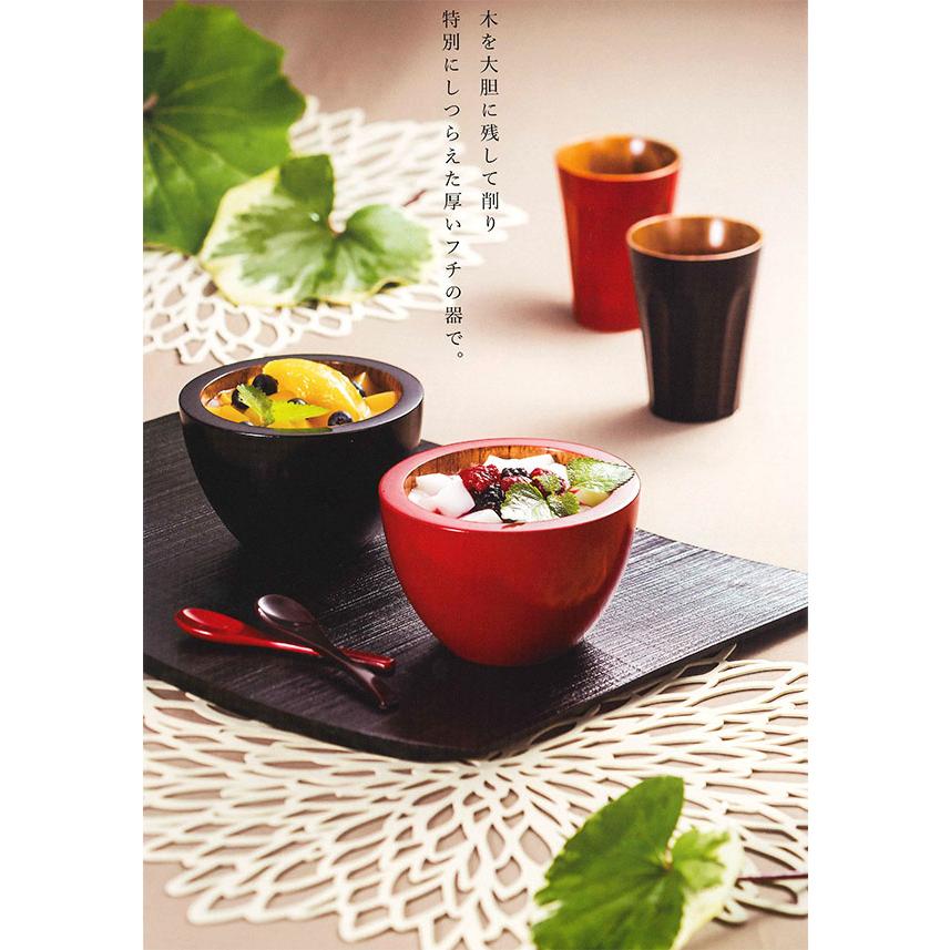 小鉢 深鉢 木製 漆塗り 和食器 厚渕 ボウル 朱 12cm 漆器 天然木