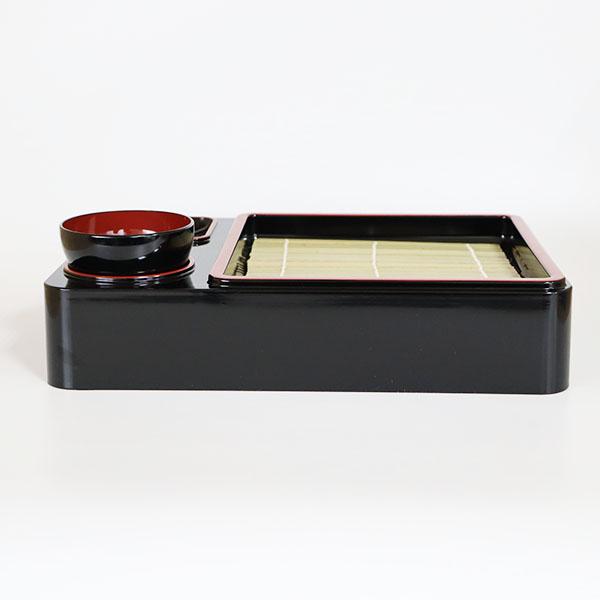 そば皿 蕎麦猪口 竹すのこ セット 日本製 萬葉重 漆器 角 四角 角そば