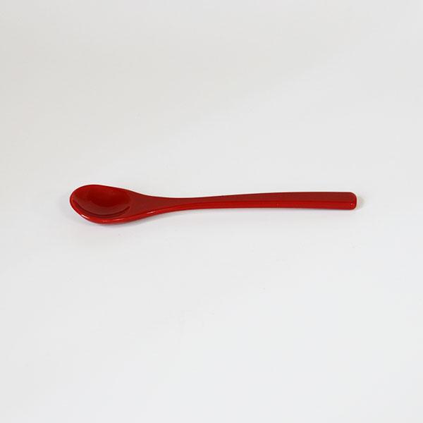 スプーン 茶碗蒸しスプーン 食洗機対応 日本製 朱 赤 13cm 5本 ティー